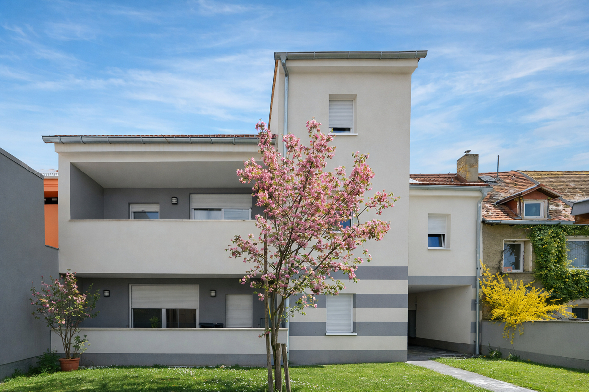 Moderne Architektur im Frühling